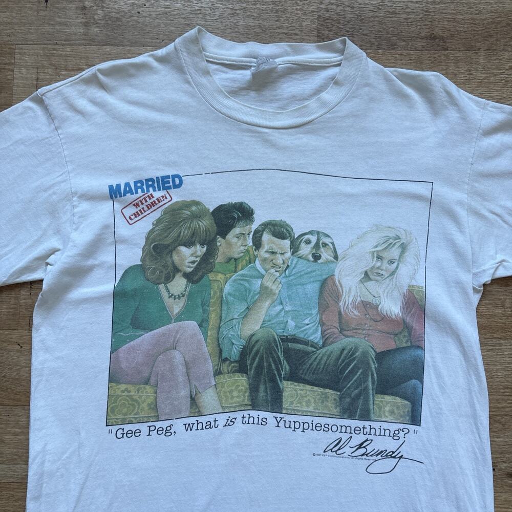 VINTAGE Al Bundy Shirt Adult L Yuppies Gee Peg USA Married With Children TV 80s - Picture 3 of 15